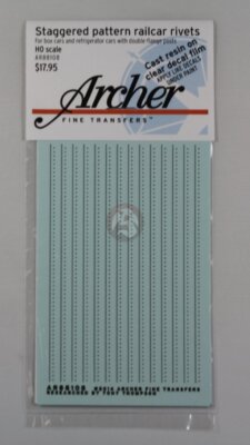 Archer HO-Scale (1/87) Staggered Rivets for Box & Refrigerator Rail ...
