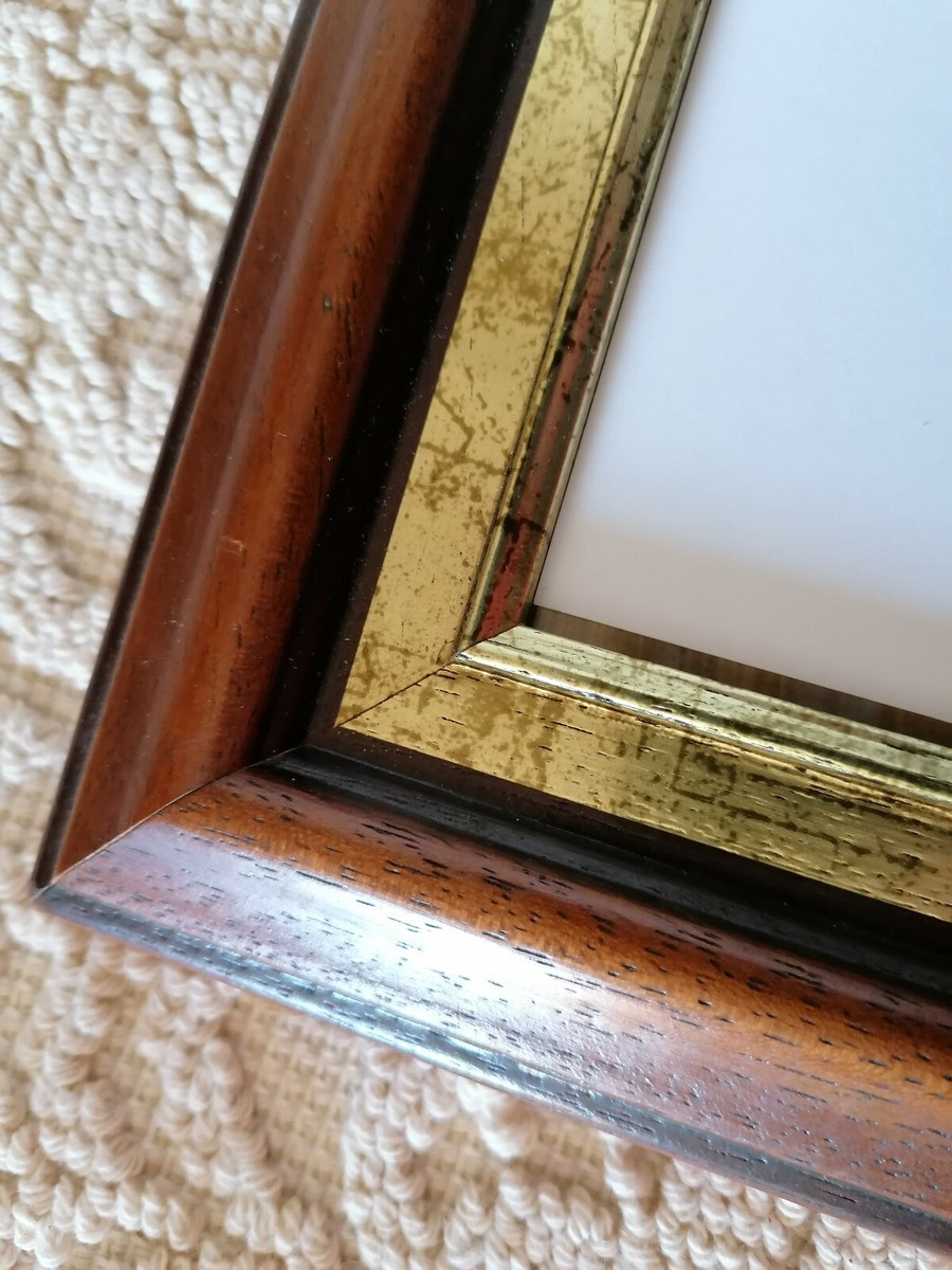 Framelane Set di 2 cornici in legno scuro 30 x 40 in rovere FSC con vetro acrilico antigraffio e antistrappo - Telaio con passepartout - Montaggio verticale o orizzontale elegante