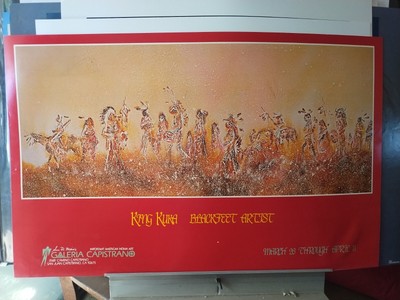 vtg KING KUKA Blackfeet Artist expo print 21x34 