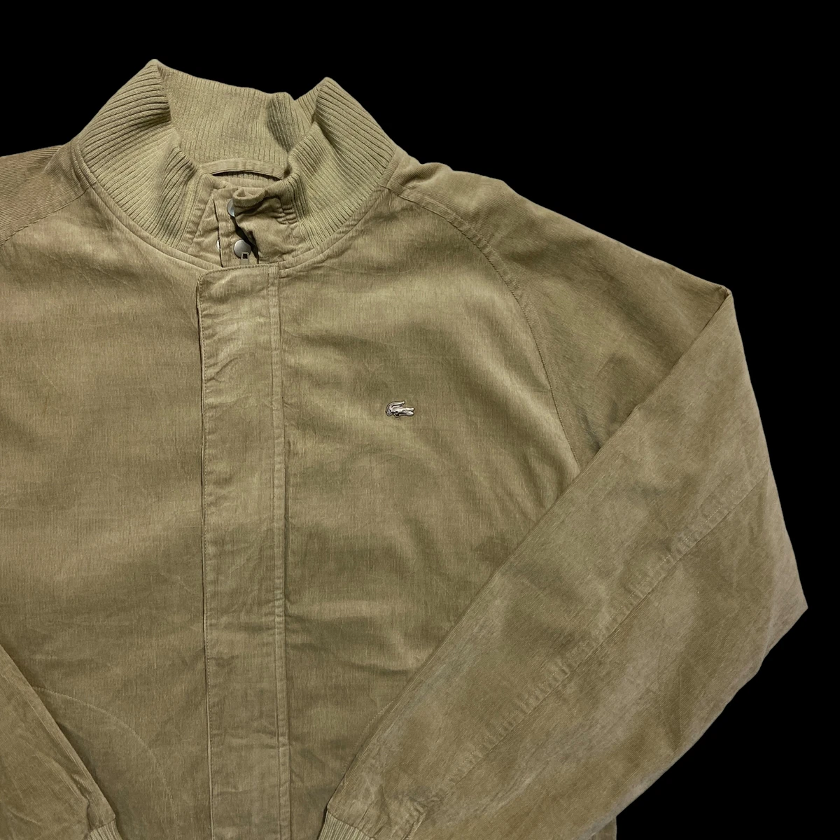 Herren Vintage Lacoste Bomberjacke Cord Biege Gr e 54 5