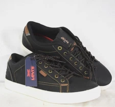 Levis Men's Jeffrey-LO-LUX Sneakers Low Top Black/Tan SIZE 11