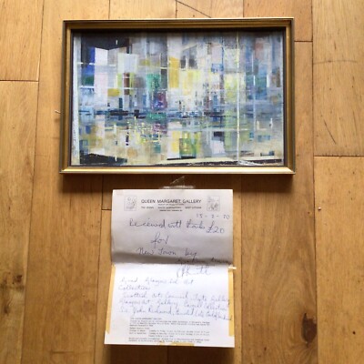 Graham Murray (1907-1987) Schottisches Original Abstraktes Gemälde & Galerie Quittung