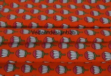 5 Yard Cotton Multicolor Hand Block Floral Print Fabric Natural Dyes Indian