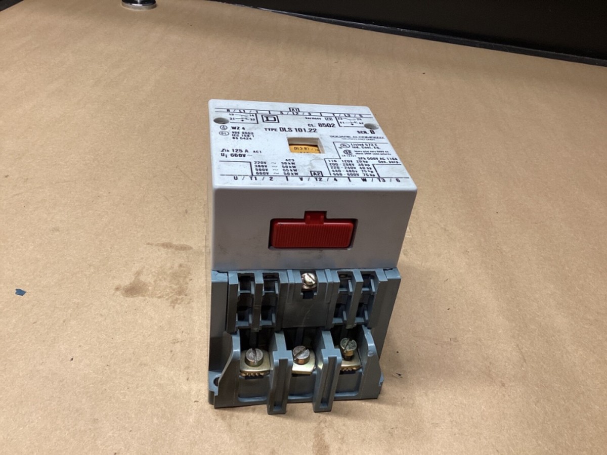 Square D Contactor 125A 660V Type:DLS 101.22 Class:8502 #134G3PR7