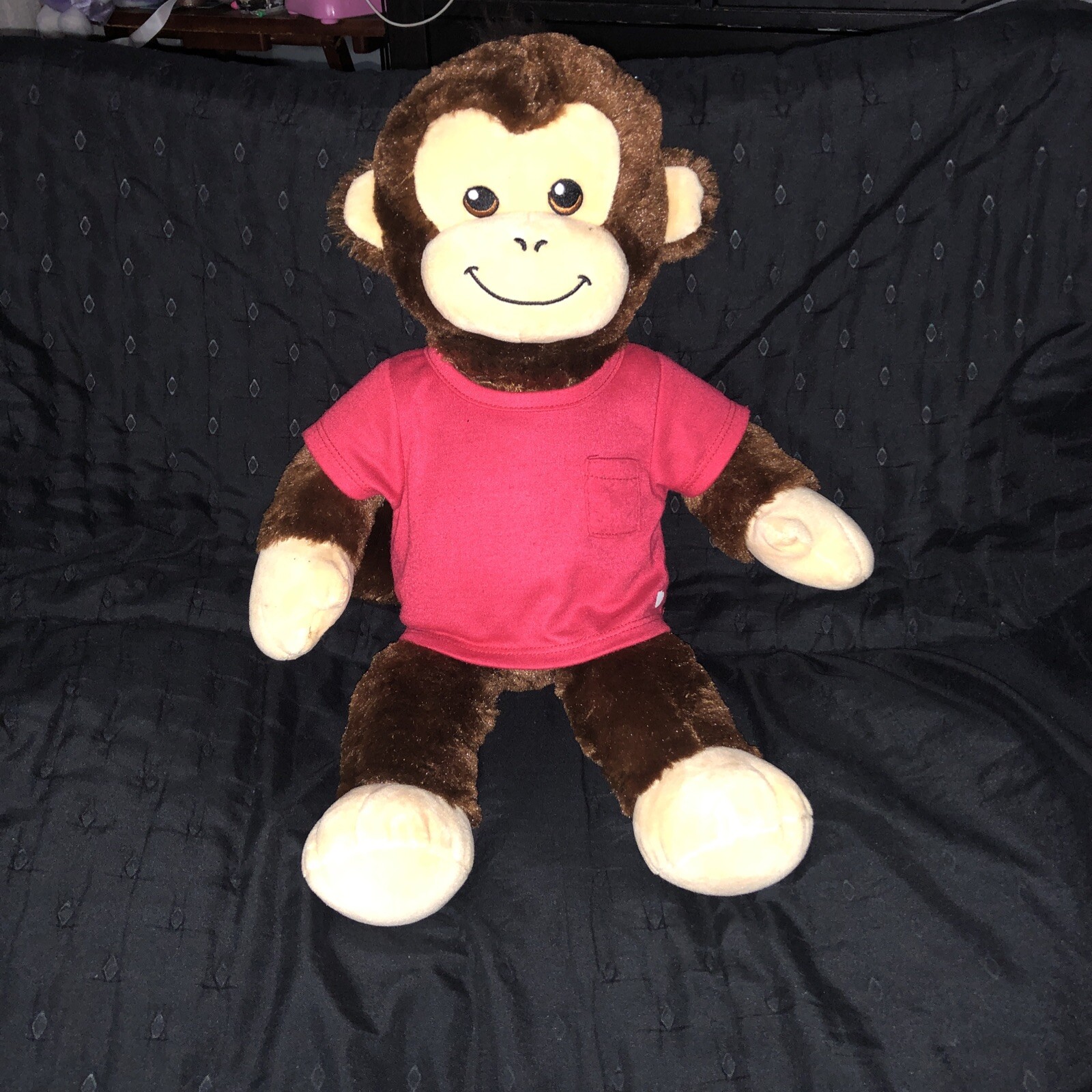 build a bear monkey plush Red Shirt