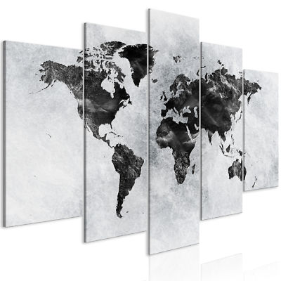 Mappa del mondo Quadro su Tela in TNT Stampe Immagini Murale Quadri k-A-0431-b-m