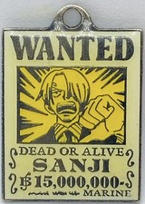 ONE PIECE plush ball chain Sanji Metallic Iron Key Ring