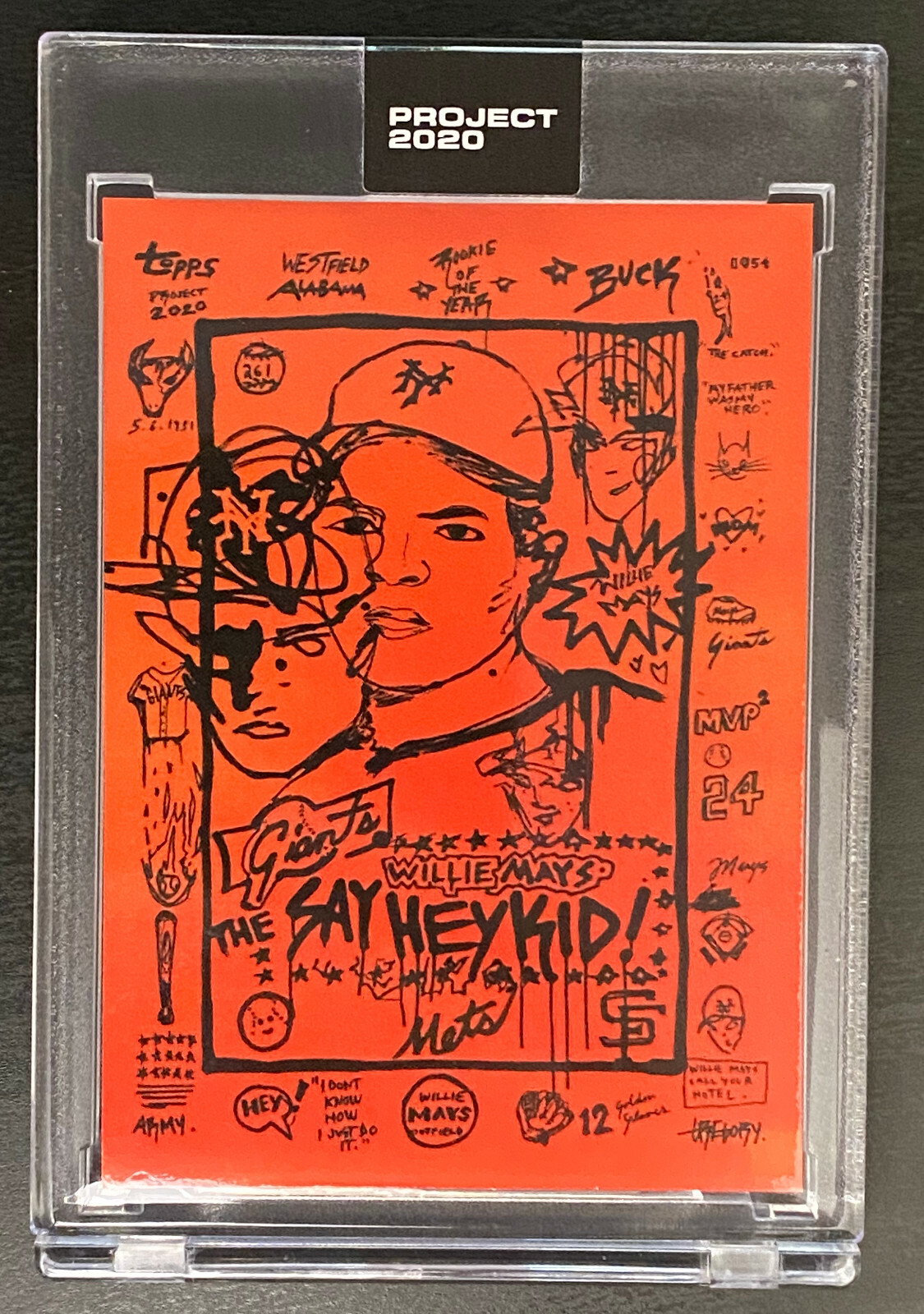 Topps PROJECT 2020 #188 - 1952 Willie Mays by Gregory Siff *IN HAND* PR 3858