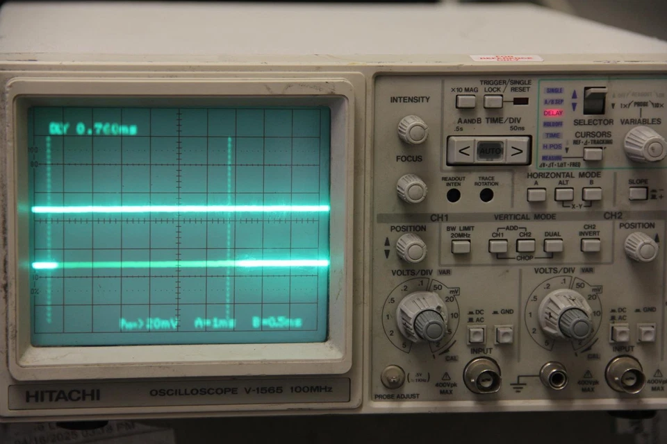 HITACHI V1565 100MHz Dual Channel Oscilloscope - Image 3 of 4