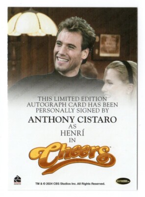 2025 Cheers Premier Edition Autograph Anthony Cistaro as Henri | eBay