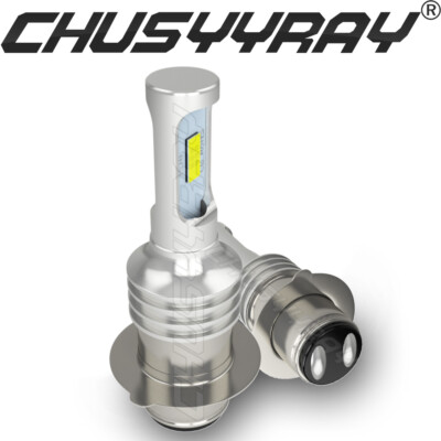 2 LED Head Light Bulb for Moped Scooter Motorcycle ATV QUAD 12V 25/25W P15D-25-1