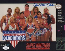 American Gladiators Nitro & Ice photo signed by Dan Clark & Lori Fetrick JSA COA