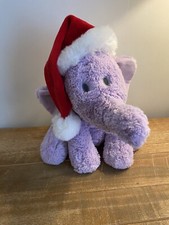 Disney Store Lumpy The Heffalump Soft Toy 16” Stamped Santa Hat Christmas Pooh