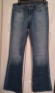 LADIES BOOT CUT JEANS SIZE 28(2) BY CITIZENS OF HUMANITY.LOW RISE EUC MEDIUMWASH