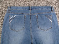 Gloria Vanderbilt Jeans Womens 14 Blue Denim Capri Slimming High Rise 35x23