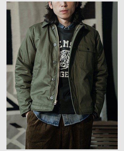Abrigo cálido polar de vuelo militar invierno chaqueta de cubierta A-2 de la Marina de los Estados Unidos sin stock para hombre - Imagen 10 de 12