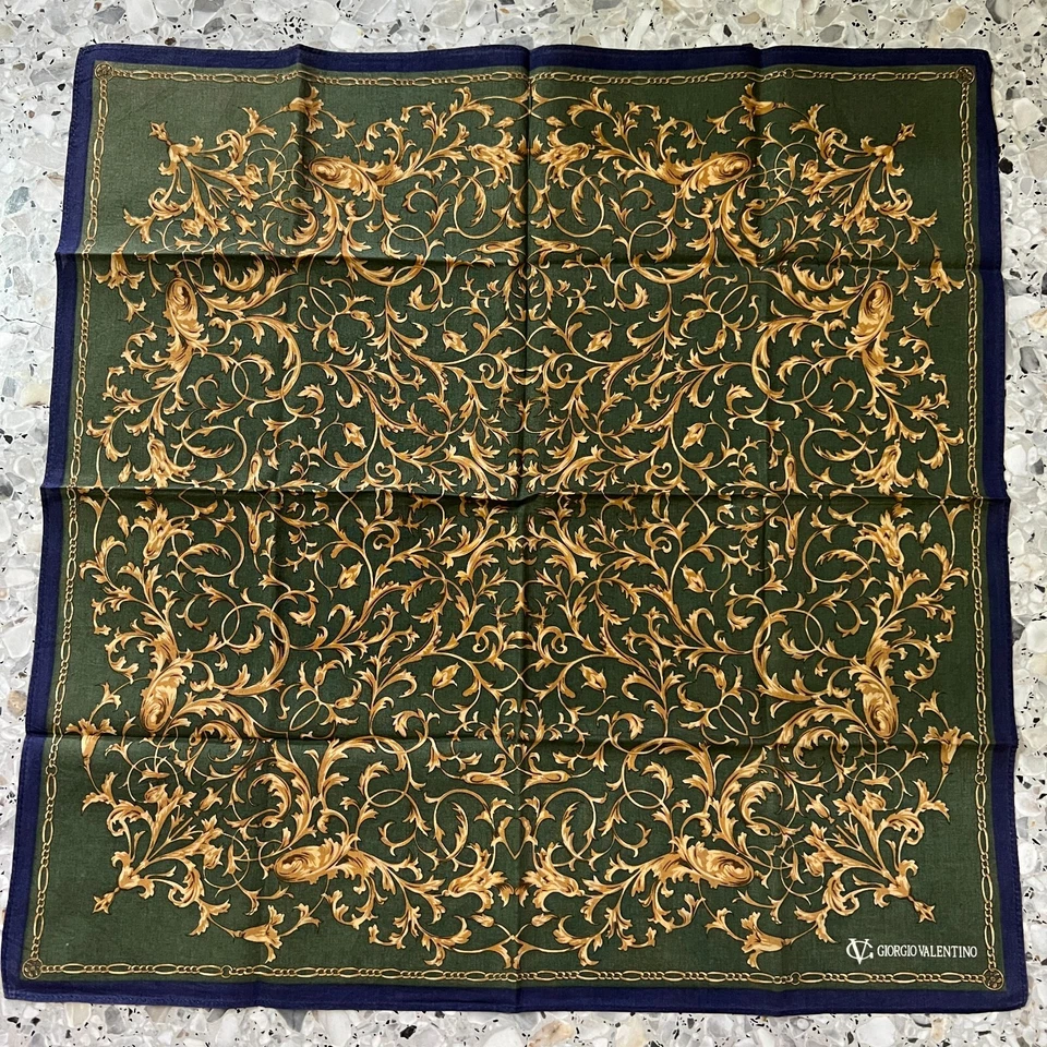 4 HANKY CLÁSICO HOMBRE DE COLECCIÓN ALGODÓN ARTE PAÑUELO DE BOLSILLO 18" AZUL VERDE NEGRO PAISLEYS Foto 4 de 4