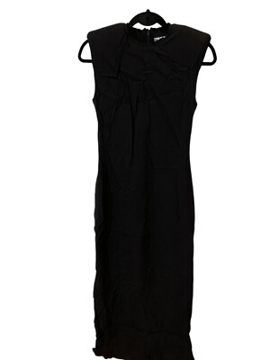 Zara Womens Midi Dress Small S Black Sleeveless side slits 8190/409 NWT |  eBay
