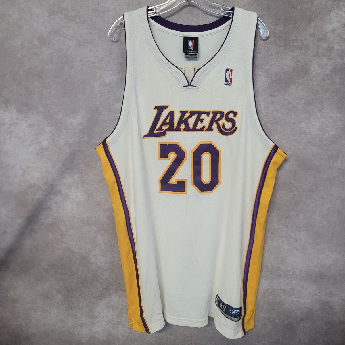Rare Reebok Authentic Los Angeles Lakers Gary Payton 20 Jersey 48 XL Sewn  EUC