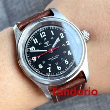 Tandorio 36mm Sapphire Glass Black Dial NH35A 20ATM Pilot Automatic Men's Watch