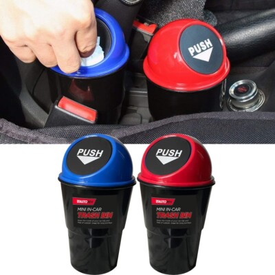 Kunststoff Tragbar Auto & Van Mini Mülleimer Müll Reise Eimer Aschenbecher 17cm