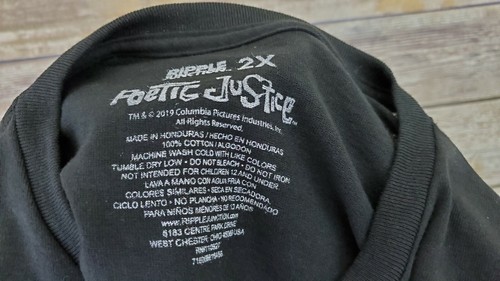 Tupac Shakur Justicia Poética Oficial 2pac Hip Hop NUEVA Camiseta Rap Adulto Talla 2XL - Imagen 7 de 7
