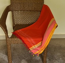 Kikoi africano, Kikoy Beach Wrap, pareo, sarong, sciarpa, scialle, rosso arancione