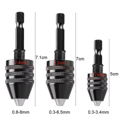 0,3-8 mm Selbstschneidendes Bohrfutter Schnellwechsel für Universal Bohrschrauber