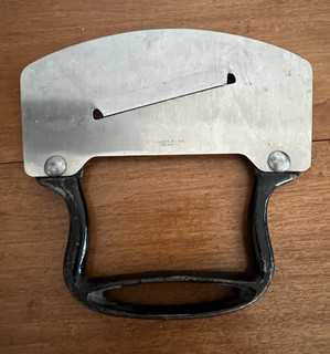 VINTAGE JAPAN CAST IRON HANDLE STAINLESS STEEL BLADE Cheese Slicer Chopper Nevco