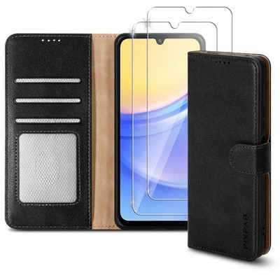 Wallet Case für Motorola Moto G17, Leder Flip Handy Hülle + Displayschutz