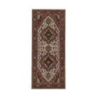 2'6"x6'2" Ivory Antiqued Heriz New Zealand Wool Hand Knotted Runner Rug 92772