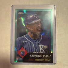 Salvador Perez 2022 Topps Chrome Platinum Anniversary #329 Aqua 256/299