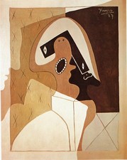 Pablo Picasso - Harlekin 1927 A1-A4 Poster Kunst Gemälde Meister Fine Classic Wal