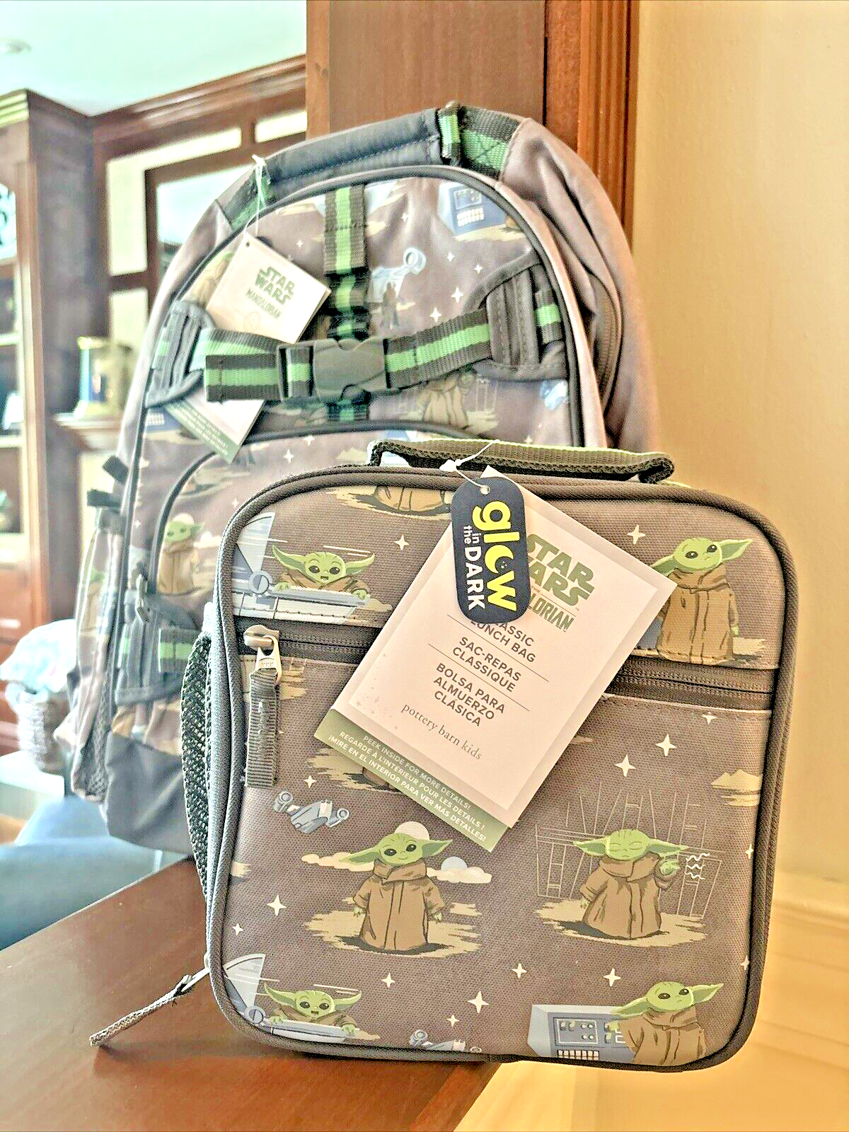 PONY ZAINO Pottery Barn scuola bambino STAR WARS Disney solo + borsa pranzo viaggio RAGAZZO? .