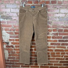 Vintage Polo Ralph Lauren Pants Mens 34x34 Brown Corduroy Straight Leg Casual