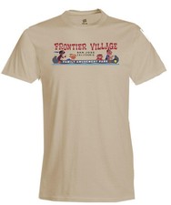 Frontier Village Amusement Park Vintage Advertising Billboard Ladies T-Shirt