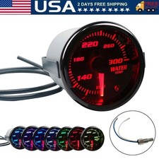 252mm Water Temp Gauge Meter W 18 Npt Temp Sensor 100-300 7 Color Led