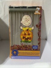 Peanuts Charlie Brown Pumpkin Halloween Lighted Sculpture 15 Indoor Outdoor NOS