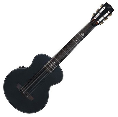 HEX BB200E M/BT Travel Mini Acoustic Guitar Black Satin Fishman Preamp Slotted