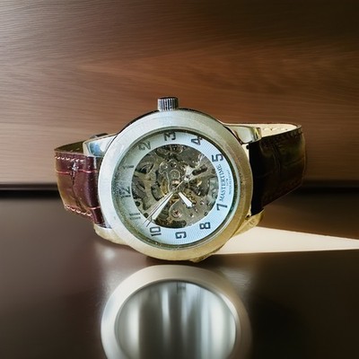 Mastertime Skeleton TMG6067 Automatic 41mm Case 50m VGC GWO Men s Watch-BOX