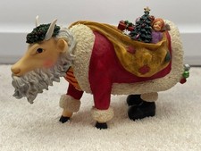 2003 Cow Parade Father Cowristmas Holiday Christmas Retired With Box #7294