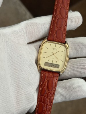 Rare Vintage Seiko Quartz H449-5100 Men s Ana-Digi Dress Sports Watch JDM 1980s
