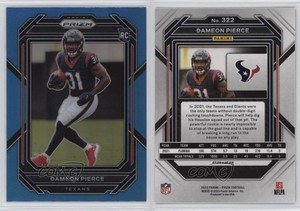 2022 Panini Prizm Rookies Light Blue Prizm Dameon Pierce #322 Rookie RC