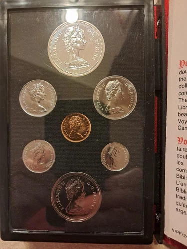 1976 Royal Canadian Mint 7 Coin Proof Set - With Special Edition Silver Dollar