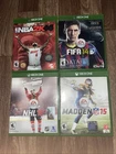 Lot of 4 Microsoft Xbox One Games - NBA 2K14, FIFA 14, NHL 16 & Madden NFL 15