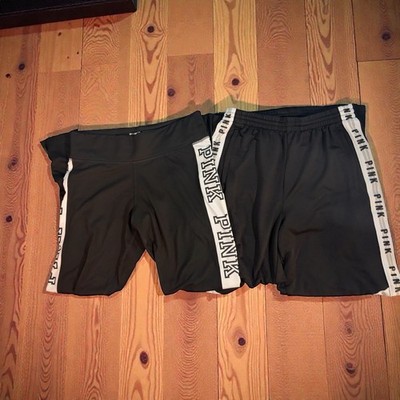 2 PINK Ultimate Leggings  UY2K track pant Black snap side Logo wide leg pocket L