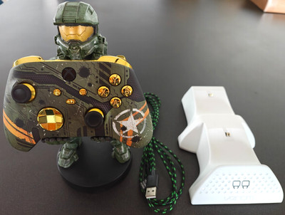 MICROSOFT XBOX ONE X|S SERIES CONTROLLER + HALO CABLE GUYS + VENOM DECK