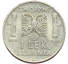 1 LEK 1939 XVIII - MAGNETICO - ALBANIA - VITTORIO EMANUELE III - NON COMUNE -