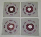 The Beatles 4 Capitol 45RPM 1980s Reissue Single Records w/ Purple Labels NM