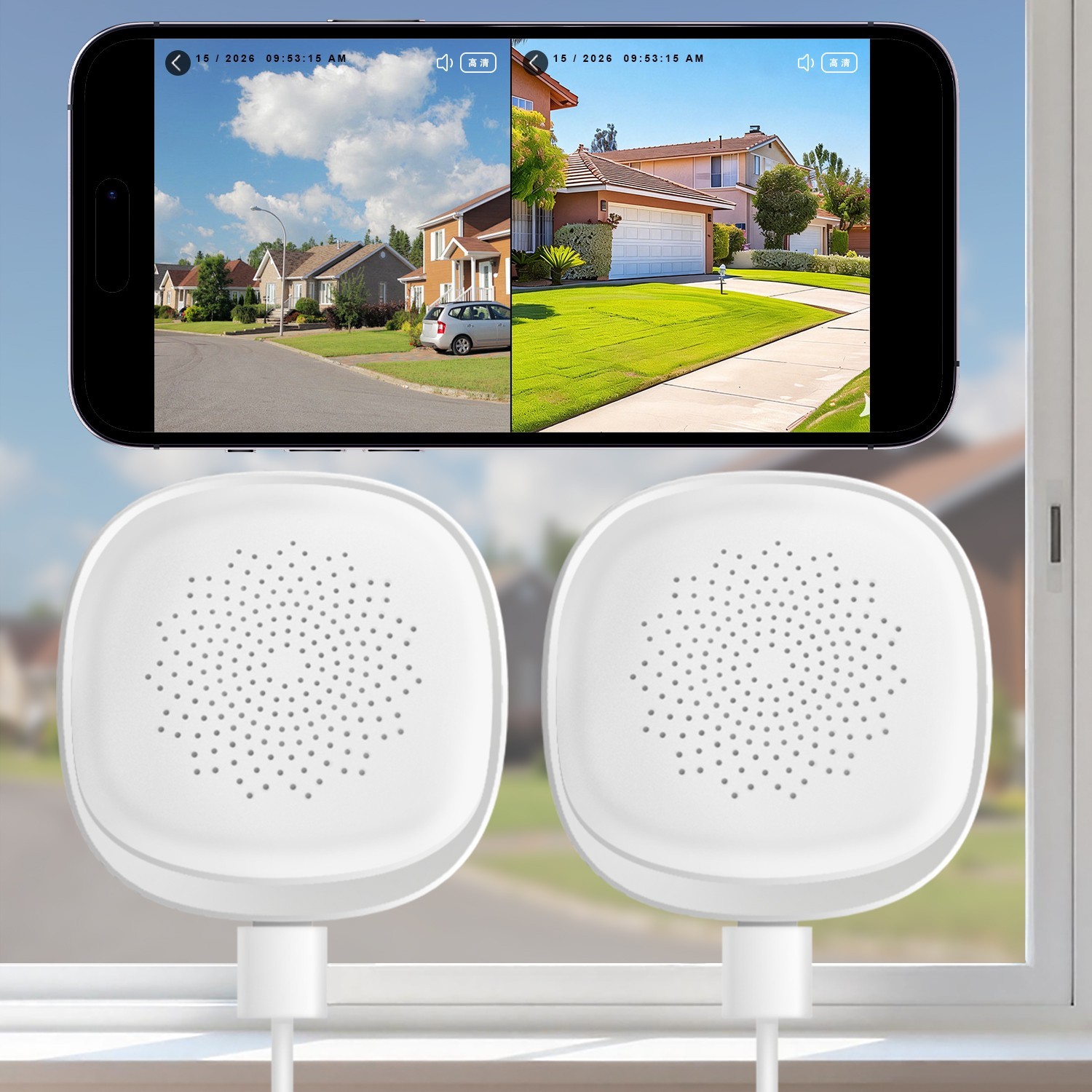 Window Camera WIFI6 Security Camera Indoor Camera 2K 24/7 Re